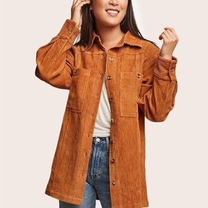 Able Women's Rust Joan Corduroy Utility Jacket